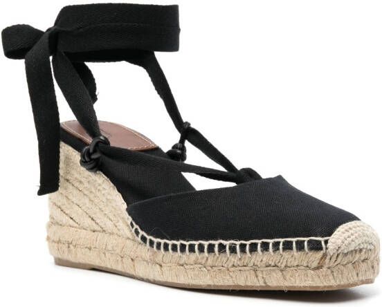 Polo Ralph Lauren canvas wedge espadrilles Black