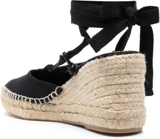 Polo Ralph Lauren canvas wedge espadrilles Black