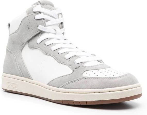 Polo Ralph Lauren Court hi-top suede sneakers White