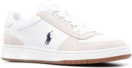 Polo Ralph Lauren Court leather suede sneakers White