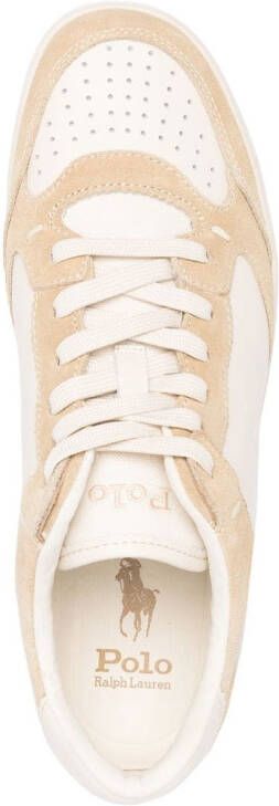 Polo Ralph Lauren Court leather-suede sneakers Neutrals