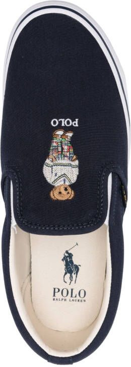 Polo Ralph Lauren embroidered-design slip-on loafers Blue