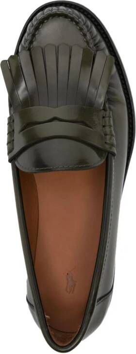 Polo Ralph Lauren fringed leather loafers Green