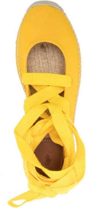 Polo Ralph Lauren lace-up flat espadrilles Yellow
