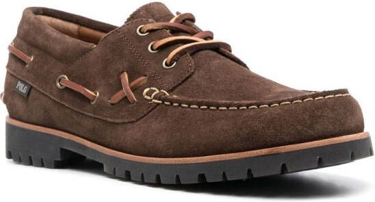 Polo Ralph Lauren lace-up suede boat shoes Brown