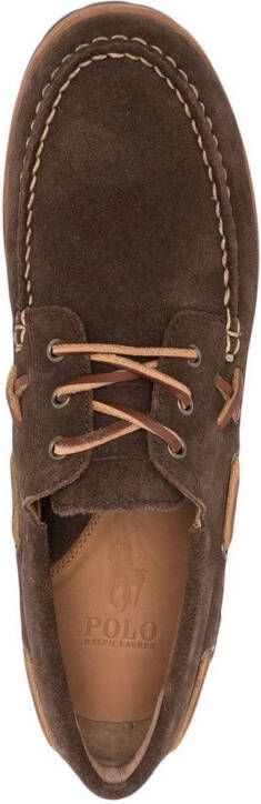 Polo Ralph Lauren lace-up suede boat shoes Brown