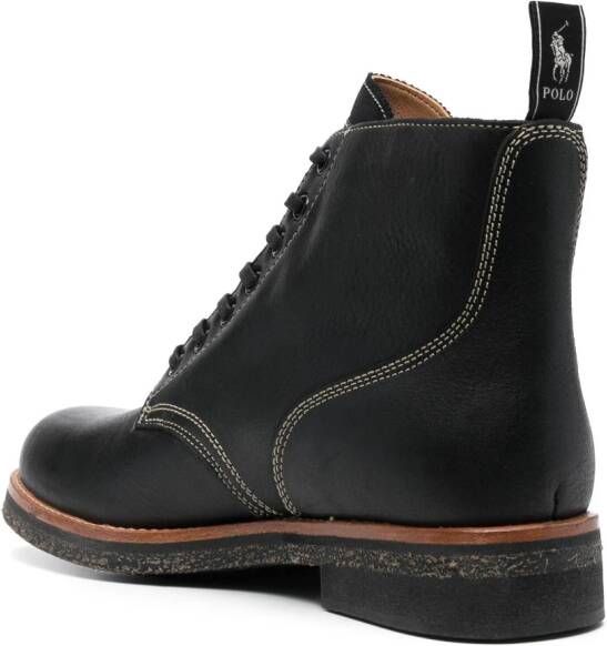 Polo Ralph Lauren leather ankle boots Black