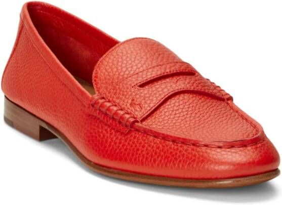 Polo Ralph Lauren leather penny loafers Red