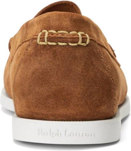 Polo Ralph Lauren logo-embossed suede loafers Brown