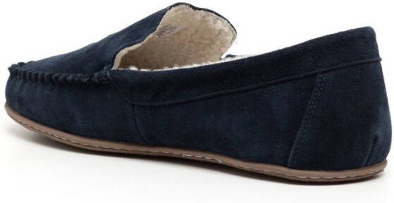 Polo Ralph Lauren logo-embroidered suede slippers Blue