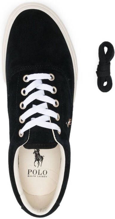 Polo Ralph Lauren logo-embroidered suede sneakers Black