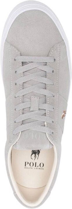 Polo Ralph Lauren logo-embroidered suede sneakers Grey