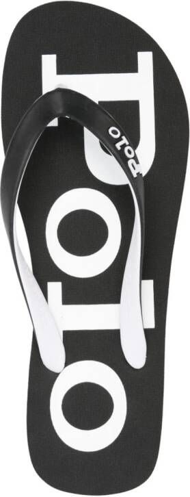 Polo Ralph Lauren logo-print flip-flops Black