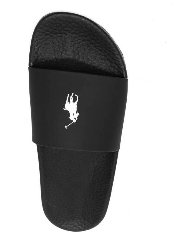 Polo Ralph Lauren logo-print slip-on sandals Black