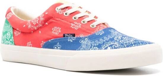 Polo Ralph Lauren paisley-print colourblock sneakers Yellow