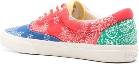 Polo Ralph Lauren paisley-print colourblock sneakers Yellow