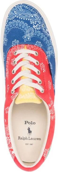 Polo Ralph Lauren paisley-print colourblock sneakers Yellow