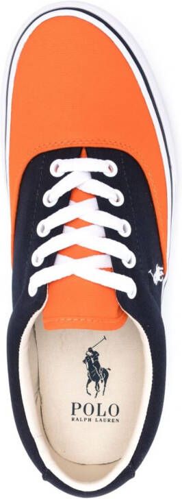 Polo Ralph Lauren panelled lace-up sneakers Orange