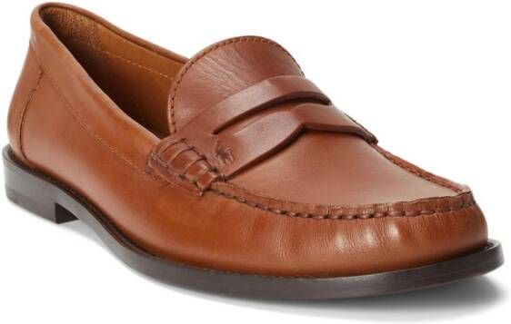 Polo Ralph Lauren penny-slot leather loafers Brown