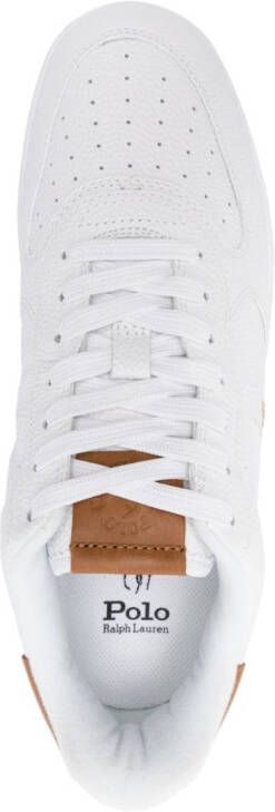 Polo Ralph Lauren Polo Pony embroidered leather sneakers White