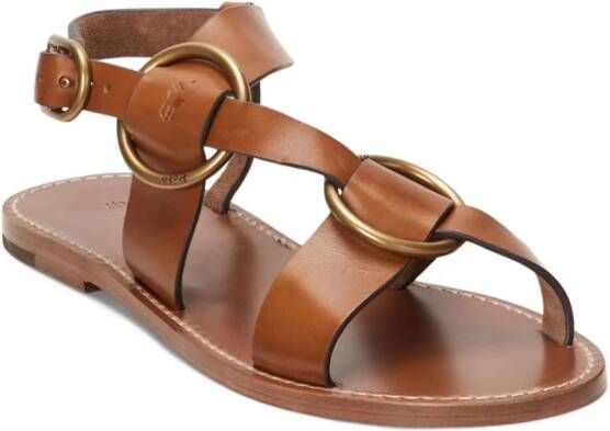 Polo Ralph Lauren Polo Pony leather sandals Brown