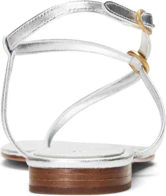 Polo Ralph Lauren thong-strap leather sandals Silver