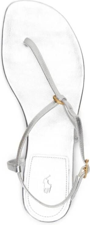 Polo Ralph Lauren thong-strap leather sandals Silver