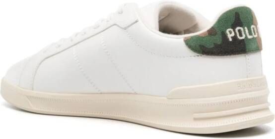 Polo Ralph Lauren tiger-patch leather sneakers White