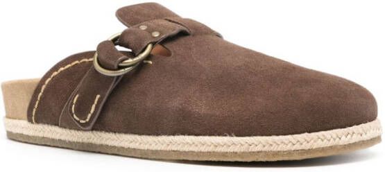 Polo Ralph Lauren Turbach suede slippers Brown