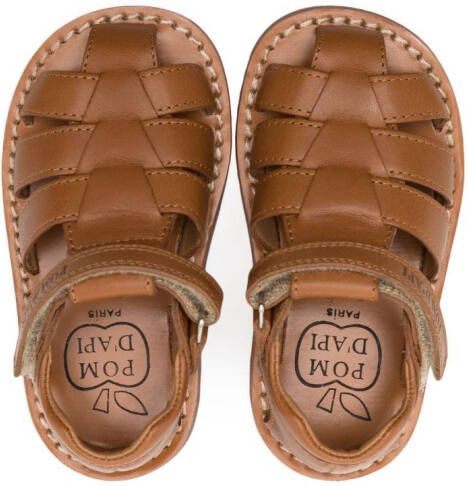 Pom D'api caged leather sandals Brown