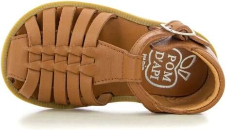 Pom D'api caged leather sandals Brown