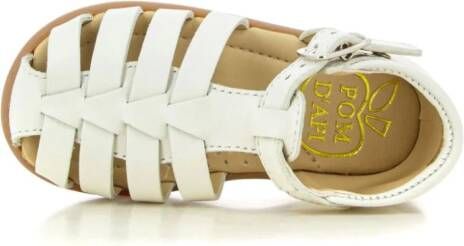 Pom D'api caged leather sandals White