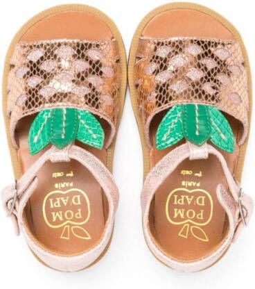 Pom D'api carrot-motif flat sandals Neutrals