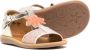 Pom D'api floral-appliqué metallic-effect sandals Pink - Thumbnail 2