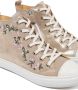 Pom D'api floral-embroidery leather sneakers Gold - Thumbnail 2