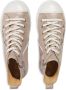 Pom D'api floral-embroidery leather sneakers Gold - Thumbnail 3