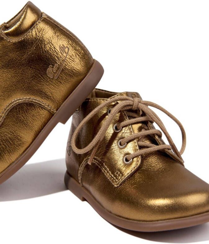 Pom D'api Nioupi leather ankle boots Gold