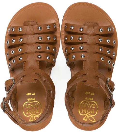 Pom D'api open-toe stud-embellished sandals Brown