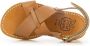 Pom D'api Plage-Stitch Cross leather sandals Brown - Thumbnail 3