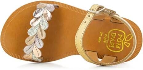 Pom D'api Plagette Ferns leather sandals Gold