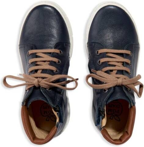 Pom D'api Start Top leather sneakers Blue