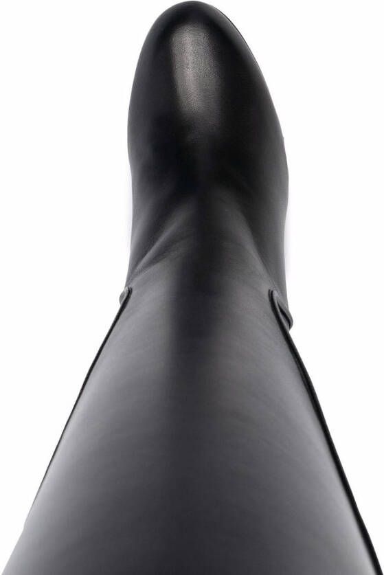 Ports 1961 button-embossed knee-high boots Black