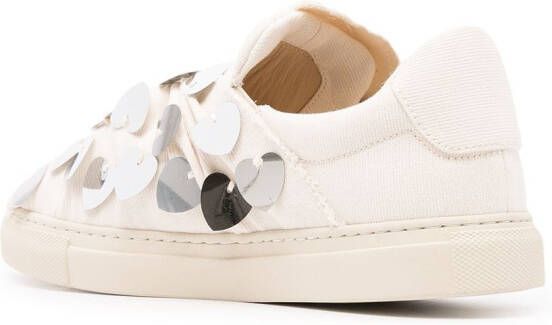 Ports 1961 heart-embellished low-top sneakers Neutrals