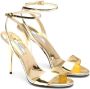 Prada 100mm brushed-finish sandals Gold - Thumbnail 2