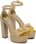Prada 135mm crystal-embellished platform sandals Gold - Thumbnail 2
