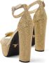 Prada 135mm crystal-embellished platform sandals Gold - Thumbnail 3