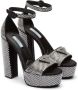 Prada 135mm crystal-studded platform sandals Black - Thumbnail 2