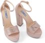Prada 135mm crystal-studded platform sandals Pink - Thumbnail 4