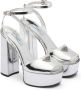 Prada Silver Tone Plateau Platform Sandals - Thumbnail 2