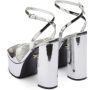 Prada Silver Tone Plateau Platform Sandals - Thumbnail 3